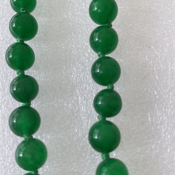 18 inches natural jade necklace new 8mm beads sale - Picture 3 of 3